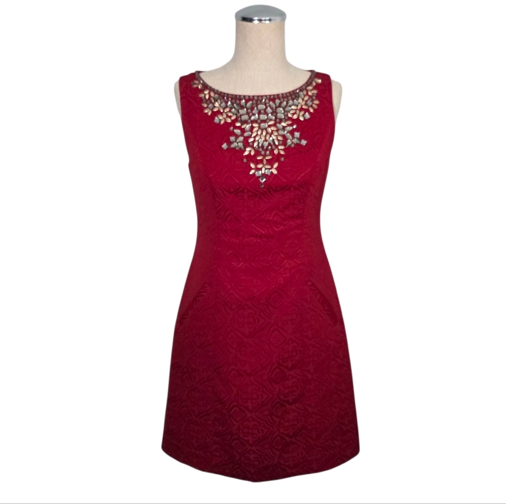 Moulinette Soeurs Red Cocktail Sheath Dress Size 2
